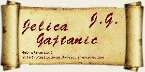 Jelica Gajtanić vizit kartica